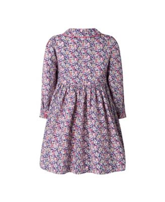  Girls' Floral Smocked Button-Front Dress - Little Kid, Big Kid