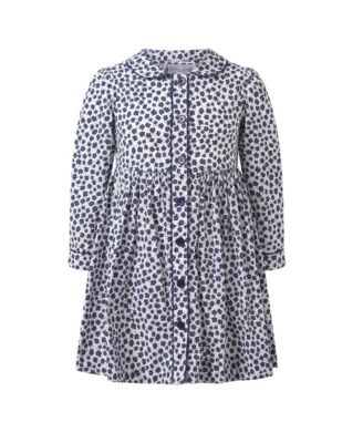 Girls' Navy Floral Button-Front Dress - Little Kid, Big Kid