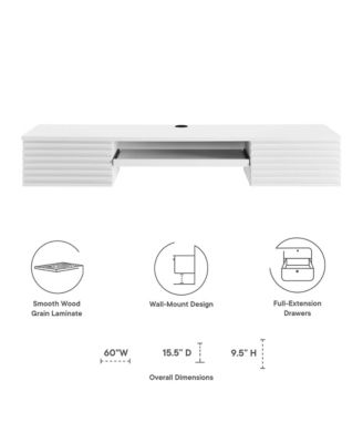 Render Wall Mount Wood Office Desk