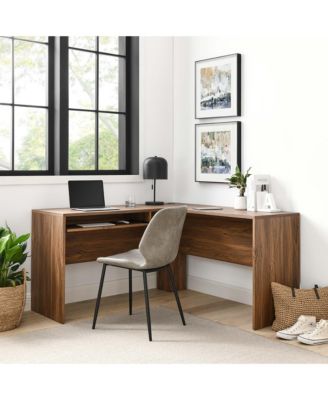 Venture L-Shaped Wood Office Desk