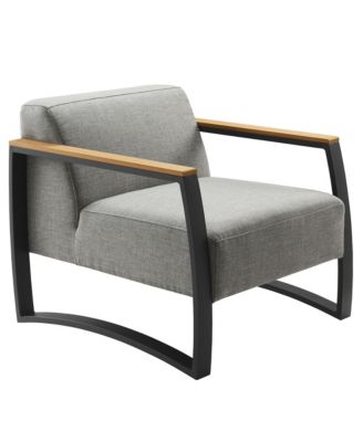 Sauve Outdoor Patio Aluminum and Fabric Armchair