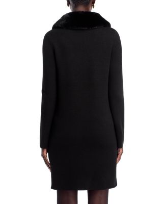 Faux Fur Collar Milano Stitch Jacket