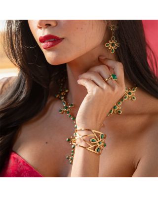 Monique Malachite Gem Cuff