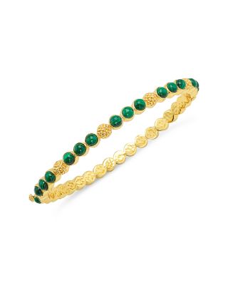 Malachite Berry Gem Petite Hinged Bangle Bracelet