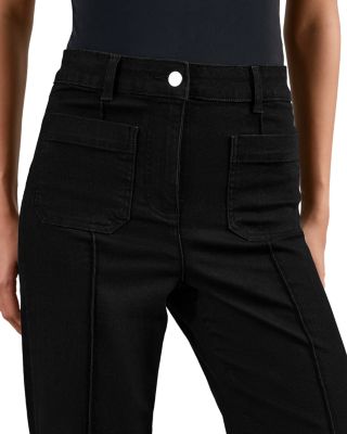 Sakura High Rise Flare Leg Jeans in Black