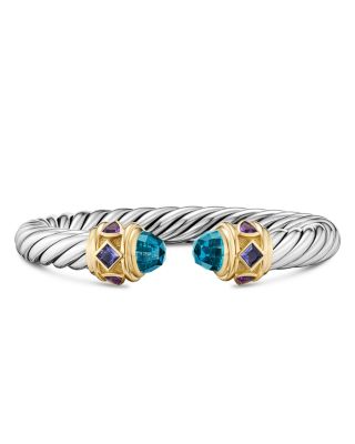 Renaissance&reg; Cable Flex&reg; Bracelet in Sterling Silver with 14K Yellow Gold, 9mm