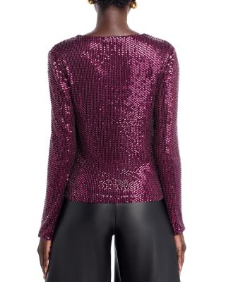 Leon Beaded Cowlneck Top