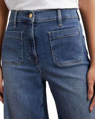 Bella High Rise Wide Leg Jeans in Mid Blue