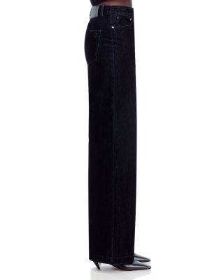 Vaughn Mid Rise Straight Jeans in Jet