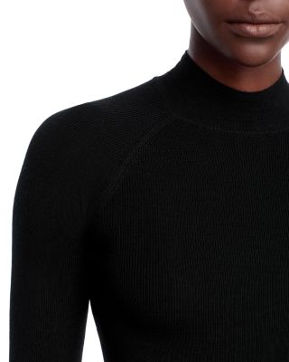 Mock Neck Wool &amp; Silk Top