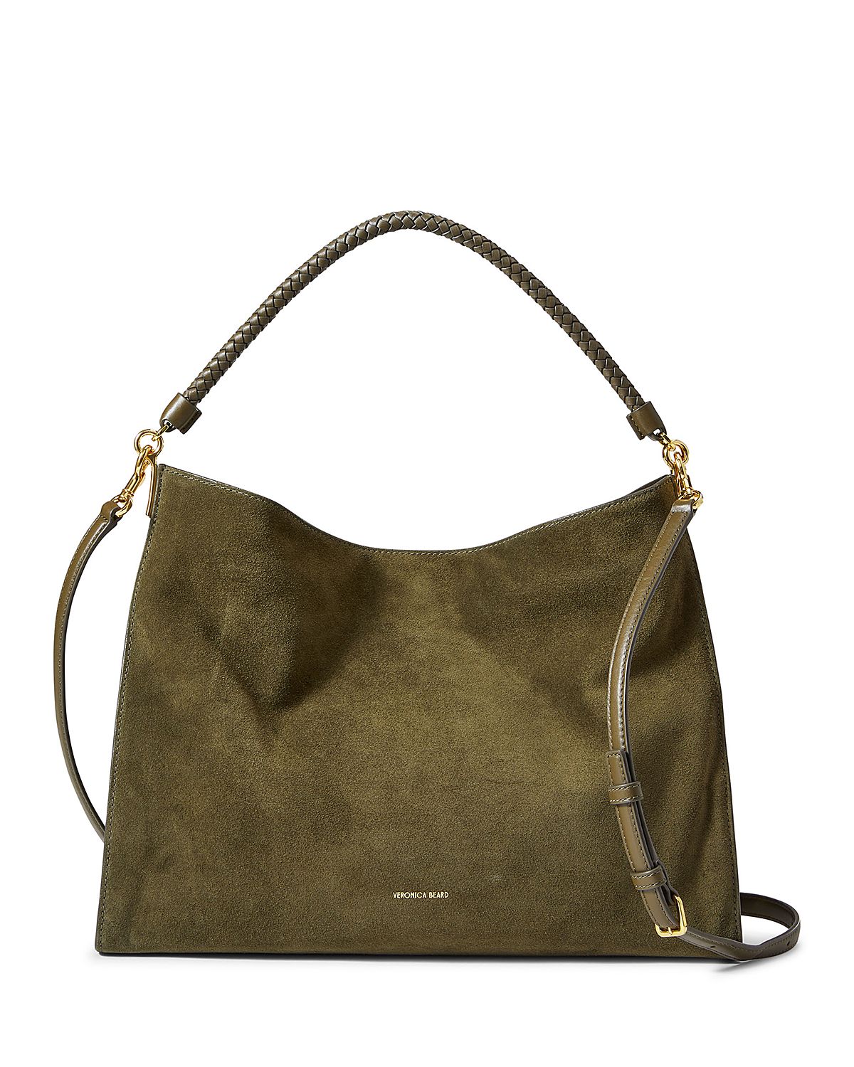 Veronica Beard Vida Medium Suede Shoulder Bag