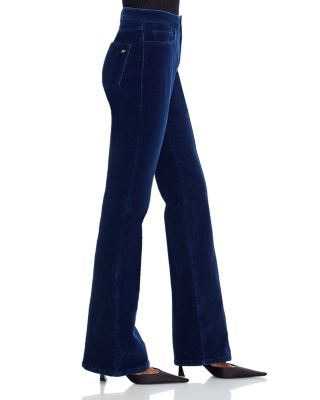 Shailen High Rise Velvet Denim Jeans in Annecy