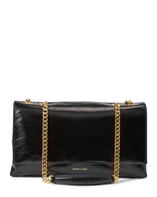 Small Crinkle Leather Wedge Bag