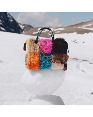Hoxton Small Multicolor Faux Fur Shopper Bag