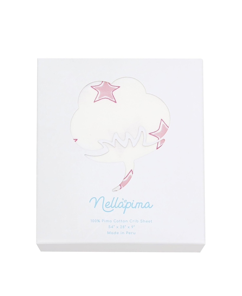 Nellapima Girls' Stars Print Crib Sheets - Baby In Pink