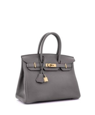  Birkin 30 Handbag Grey Togo with Gold Hardware