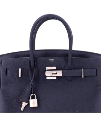  Birkin 30 Handbag Verso Togo with Palladium Hardware
