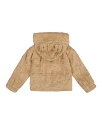 Girls' Faux Fur Hooded Jacket - Little Kid, Big Kid