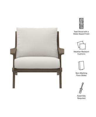 Saratoga Outdoor Patio Teak Wood Armchair