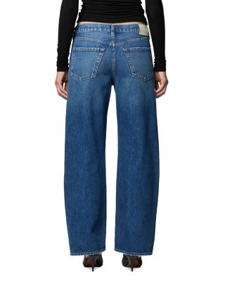 Lindz Tuxedo Stripe High Rise Easy Straight Jeans in Liro
