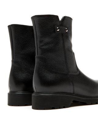 Women's Hogan City Dry™  Shearling-Lined Pebbled Leather Ankle Boots