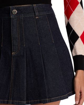 Suzie Pleated Denim Miniskirt