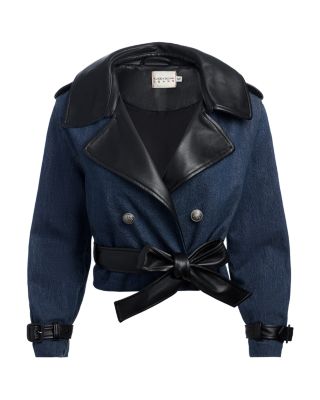Keith Cropped Denim Trench Jacket