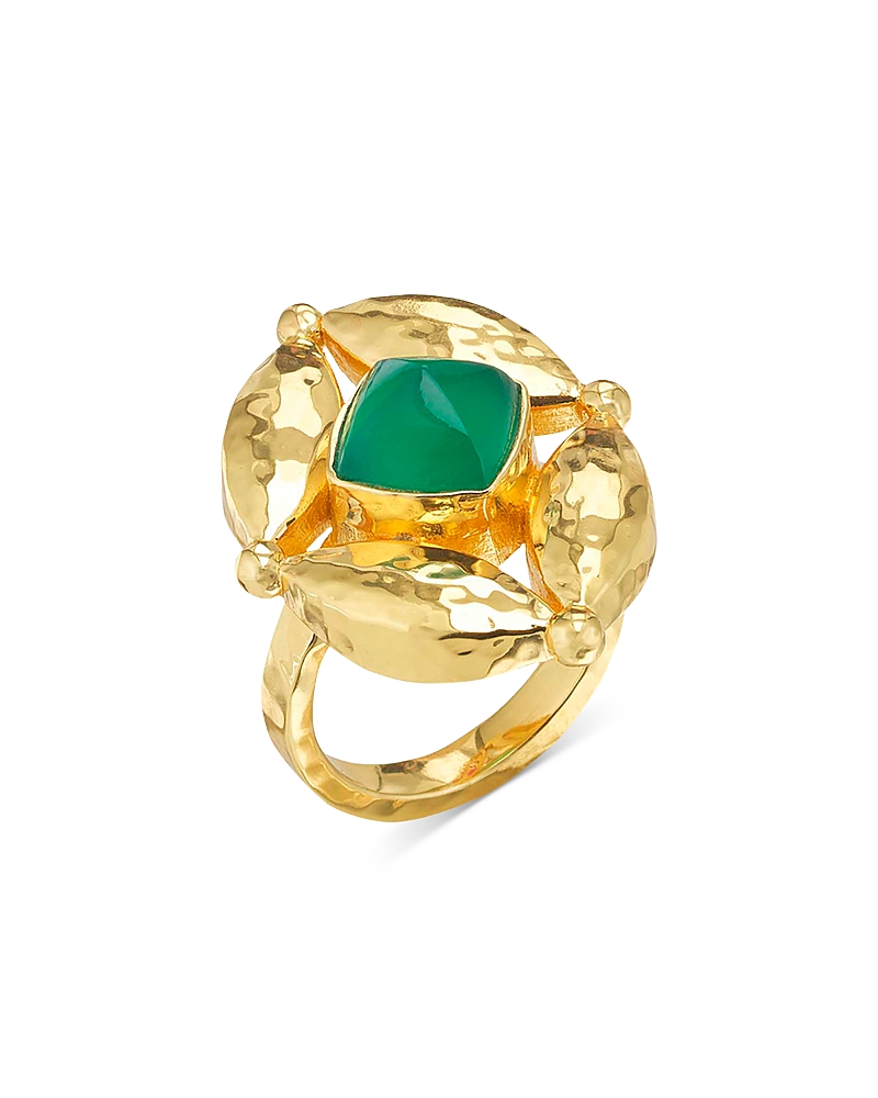 Capucine De Wulf Green Onyx Mystic Eye Ring In Multi