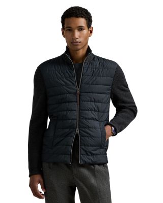 Washable Wool Hybrid Full Zip Sweater