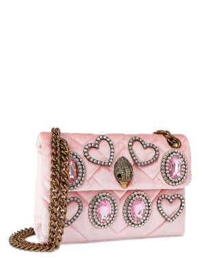 Kensington Mini Embellished Velvet Shoulder Bag