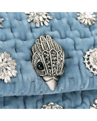 Kensington Mini Embellished Velvet Shoulder Bag