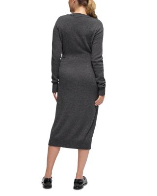 V Neck Sweater Maternity Dress