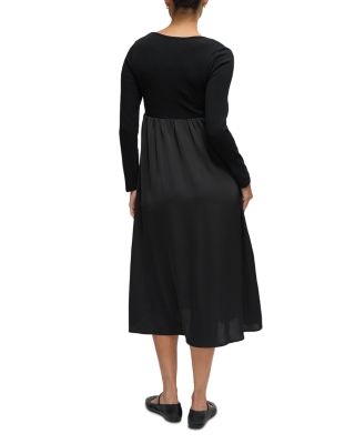 Mixed Media Maternity Dress