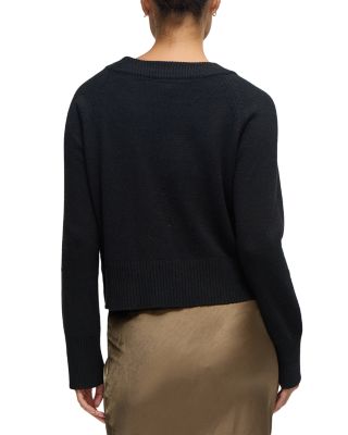 Crop Mock Neck Maternity Sweater