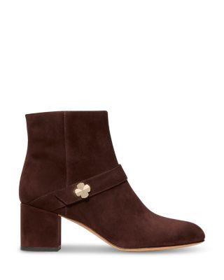 Women's Spade Flower Suede Ankle Booties