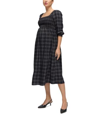 Breeze Checkered Maternity Dress