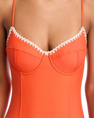 Addisyn Crochet Trim One Piece Swimsuit