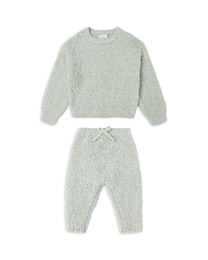Rylee + Cru Unisex Boucle Sweater & Pants Set - Baby In Green