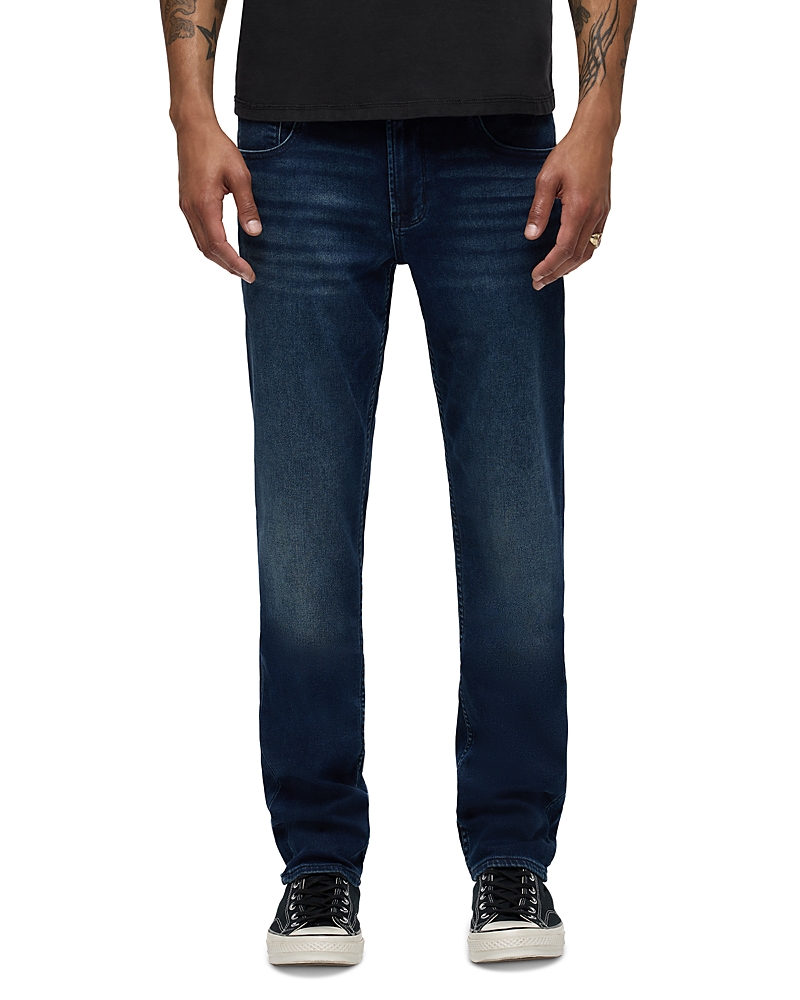 Hudson Blake Slim Straight Fit Jeans In Blue Shadow In Blue