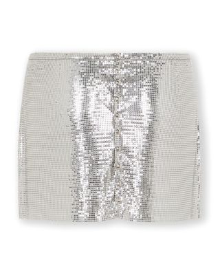 Metal Mesh Mini Skirt