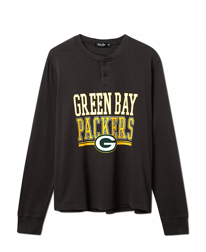 Junk Food Clothing Unisex Nfl Green Bay Packers Long Sleeve Henley