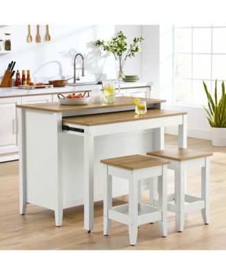  Garland Kitchen Island and Stool, Set of 3
