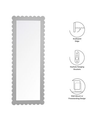 Emmeline Scalloped Rectangle Floor Mirror