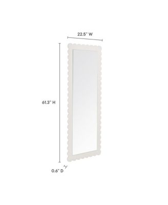 Emmeline Scalloped Rectangle Floor Mirror