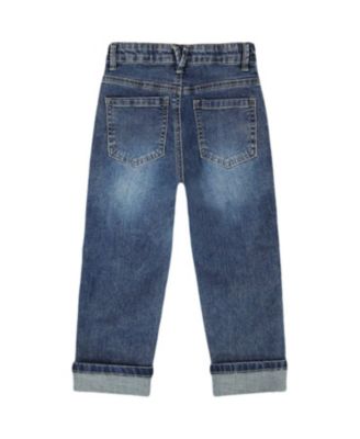 Boys' Stretch Jeans with Rolled Cuffs - Little Kid, Big Kid