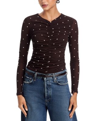 Georgina Embellished V Neck Top