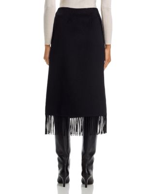 Odette Fringe Trim Midi Skirt