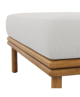 Wren Outdoor Patio Teak Wood Ottoman