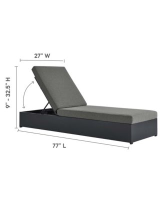 Tahoe Outdoor Patio Powder-Coated Aluminum Chaise Lounge Chair