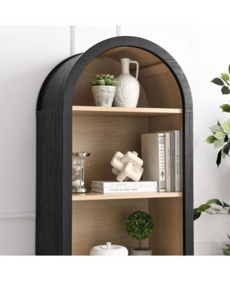 Evie Arched Narrow Bookcase Display Cabinet